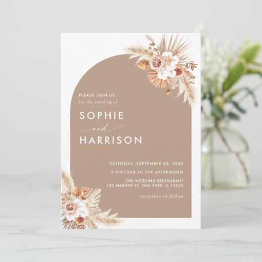 de rode zonnepannen zijn overal in één bruiloft kaart (Staand voorkant)