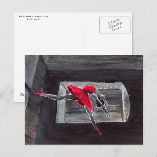 De Rode Zwan Briefkaart (Voorkant / Achterkant)