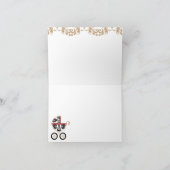 De RODE Zwarte Douche van het Vervoer van het Baby Bedankkaart (Binnen)