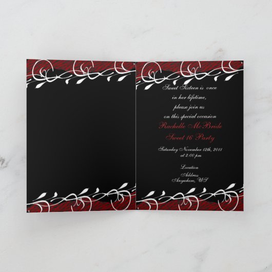 De rode & Zwarte Gestreepte Zoete Kaart van de (Binnen)