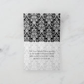 De rode/Zwarte Vakantie van het Damast Feestdagen Kaart (Binnen)