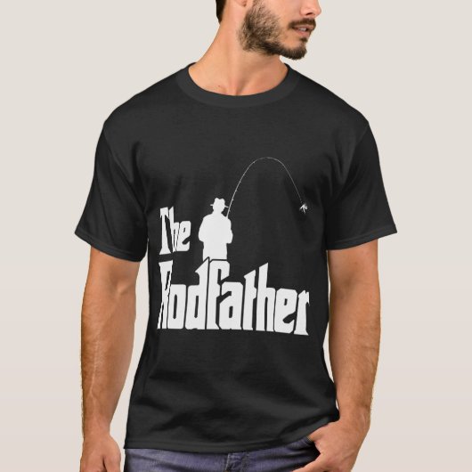 De Rodfather Funny Fisherman Zee Vliegen T-shirt (Voorkant)