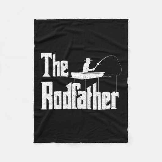 De Rodfather Funny Vist papa Gift Fleece Deken (Voorkant)