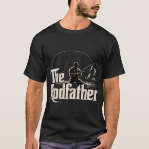 De Rodfather Grappige Visliefhebber Hengel Visser  T-shirt