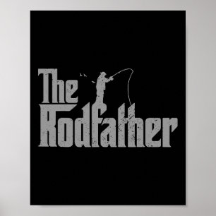 De Rodfather Grappige Visliefhebber Staaf Vis Vade Poster