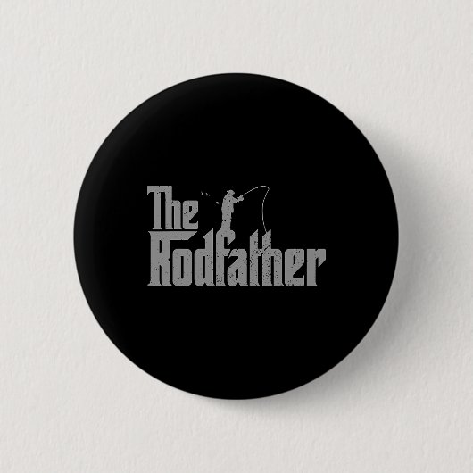 De Rodfather Grappige Visliefhebber Staaf Vis Vade Ronde Button 5,7 Cm (Voorkant)