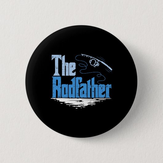 De Rodfather Grappige Visparodie Ronde Button 5,7 Cm (Voorkant)