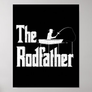De Rodfather Grappige Visser Vader Cadeau Poster