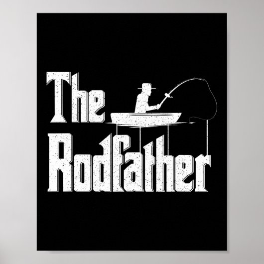 De Rodfather Grappige Visser Vader Cadeau Poster (Voorkant)