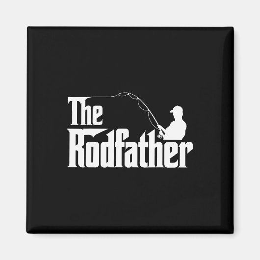 De Rodfather Grappige Visser Vader Humor Magneet (Voorkant)
