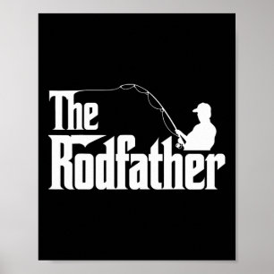 De Rodfather Grappige Visser Vader Humor Poster