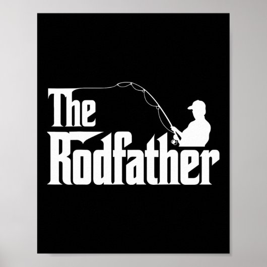 De Rodfather Grappige Visser Vader Humor Poster (Voorkant)