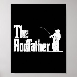 De Rodfather Grappige Visserij Buiten Visser Vader Poster
