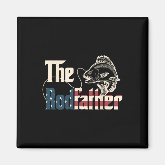 De Rodfather Retro Groovy Visliefhebber Vader D Magneet (Voorkant)