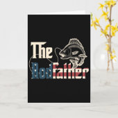 De Rodfather Retro Groovy Visliefhebber Vader Kaart (Gele Bloem)