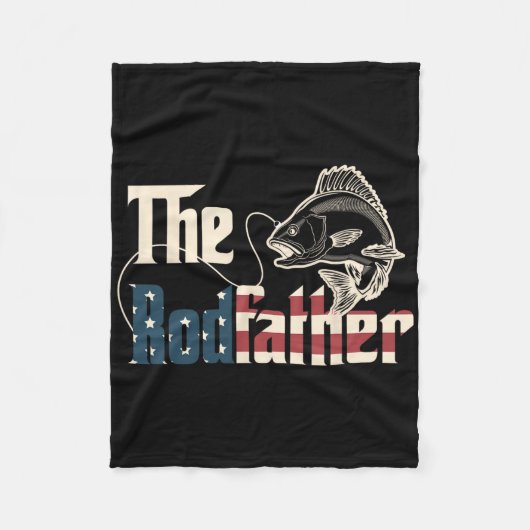De Rodfather Retro Groovy Visliefhebber Vaders D Fleece Deken (Voorkant)