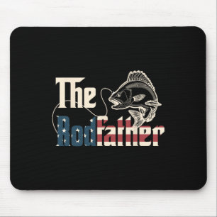 De Rodfather Retro Groovy Vist geliefde vaders D Muismat