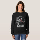 De rodfather Vist pa Fish Skeleton Fisher Dad Trui (Voorkant volledig)