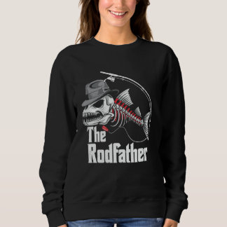 De rodfather Vist pa Fish Skeleton Fisher Dad Trui