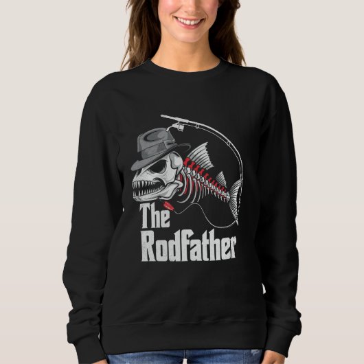 De rodfather Vist pa Fish Skeleton Fisher Dad Trui (Voorkant)