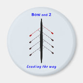 De roeiboog en de twee lopen weg magneet (Voorkant)