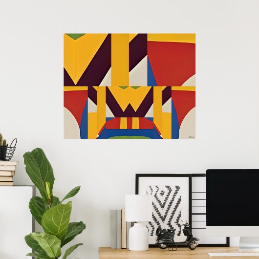 De roeiboot poster (Thuiskantoor)