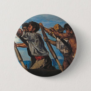 De Roeiers (door Hans von Marées) Ronde Button 5,7 Cm