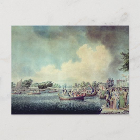 De roeiwedstrijd in Richmond Briefkaart (Voorkant)