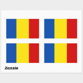 De Roemeense vlag Rechthoekige Sticker (Vel)