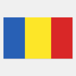 De Roemeense vlag Rechthoekige Sticker