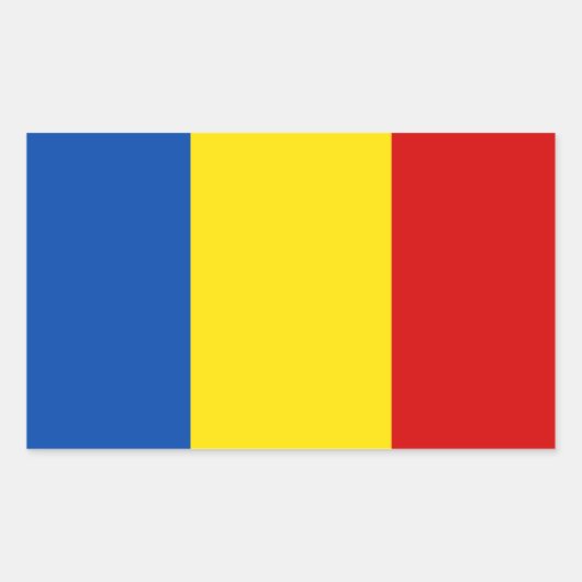 De Roemeense vlag Rechthoekige Sticker (Voorkant)