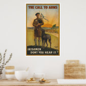 De roep om wapens, de Ierse wereldoorlog Poster (Keuken)