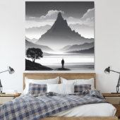 De roep van de berg canvas afdruk (Insitu (Slaapkamer))