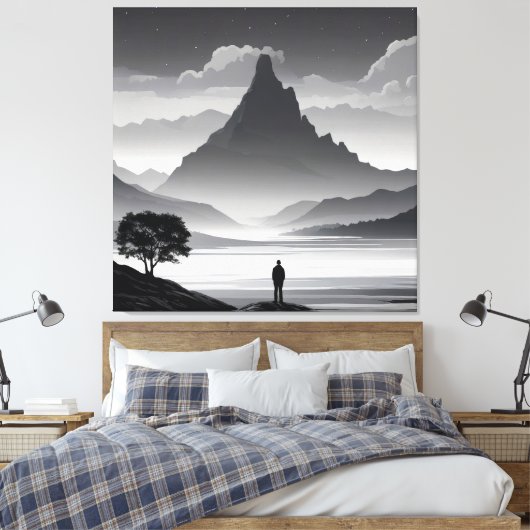 De Roep van de Berg Canvas Afdruk (Insitu (Slaapkamer))