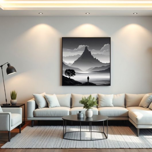 De roep van de berg canvas afdruk