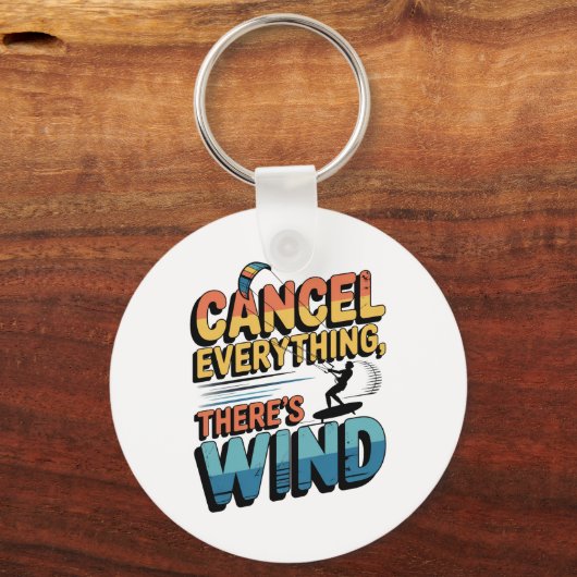 De Roep van de Wind - Kitesurfen Passie Sleutelhanger (Voorkant)