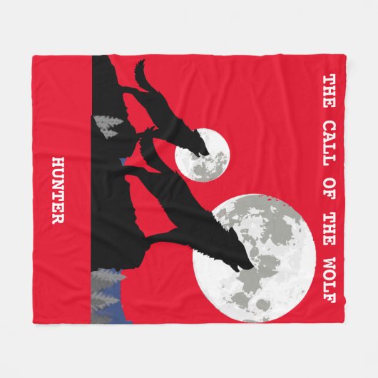 "DE ROEP VAN DE WOLF" GEPERSONALISEERDE DEKEN (Voorkant (Horizontaal))