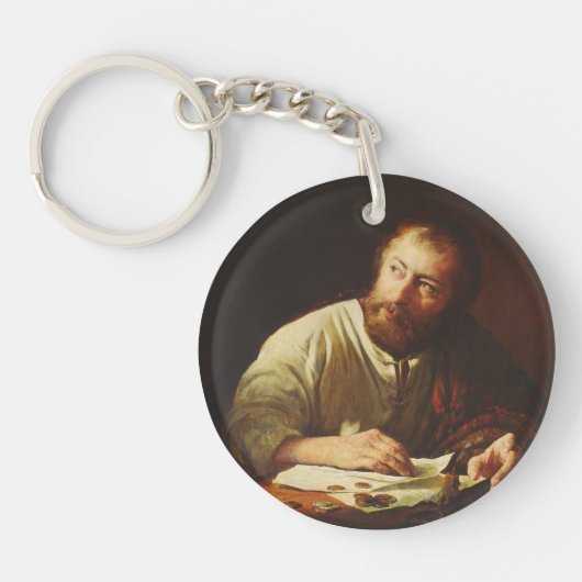 De Roeping van de apostel Mattheus Sleutelhanger (Voorkant)