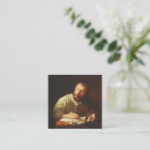 De Roeping van de apostel Mattheus Vierkante Visitekaartje (Staand voorkant)