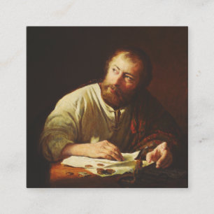 De Roeping van de apostel Mattheus Vierkante Visitekaartje