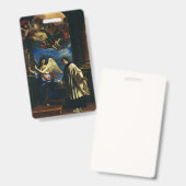 De roeping van Sint Aloysius Luigi Gonzaga Badge (Voor- en achterkant)