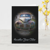 De roestige Oude Kaart van de Verjaardag van de (Gele Bloem)