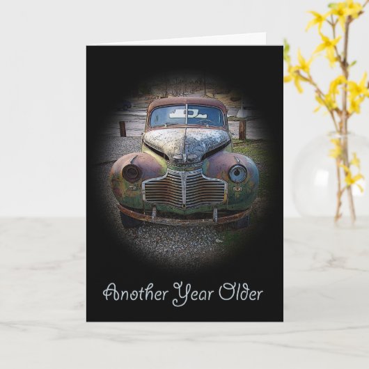 De roestige Oude Kaart van de Verjaardag van de (Gele Bloem)