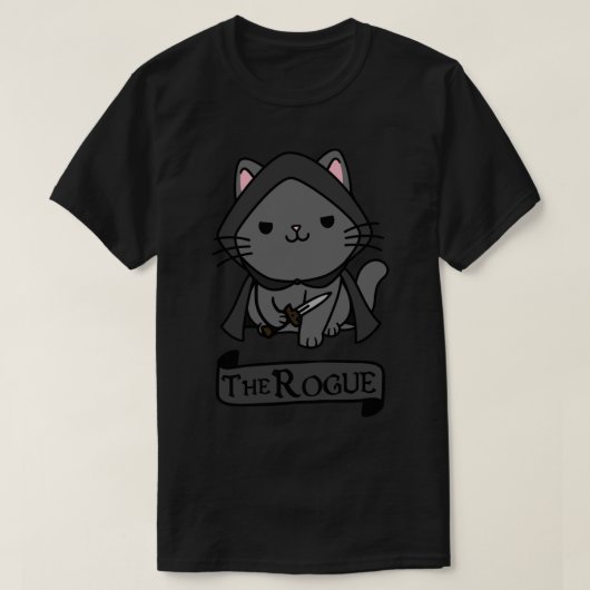 De Rogue DnD Cat T-shirt (Design voorkant)