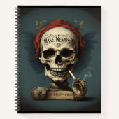 de rokende schedel notitieboek (Voorkant)