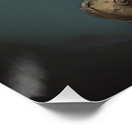 De rokende schedel perfect poster (Hoek)