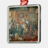 De rokerruimte met apen metalen ornament (Links)