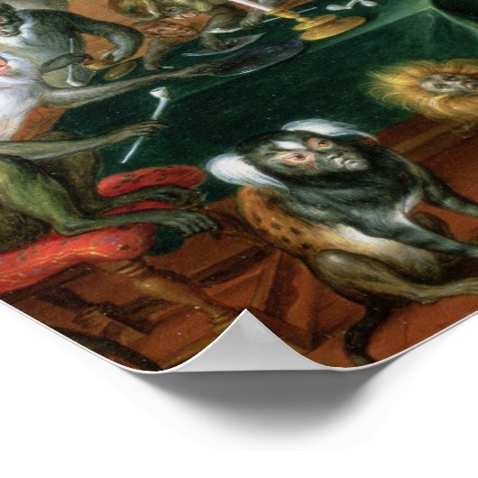 De rokerruimte met apen poster (Hoek)