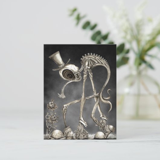 De rol met achtergrond briefkaart (Staand voorkant)