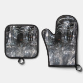 De rol van de buitenwereld ovenwant & pannenlap set (Voorkant)